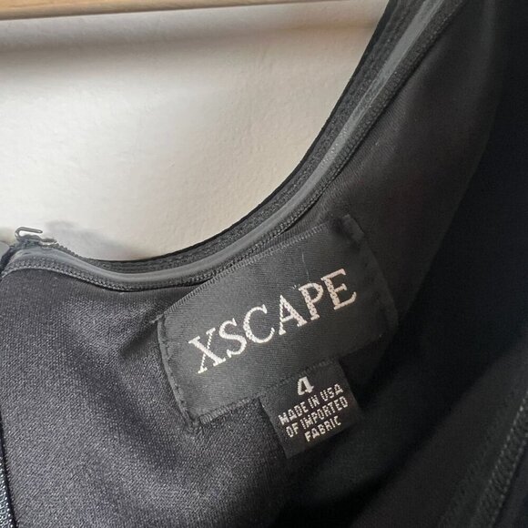 Xscape Velvet Off The Shoulder Gown Size 4 Black Holiday Event Christmas Party - Picture 5 of 11